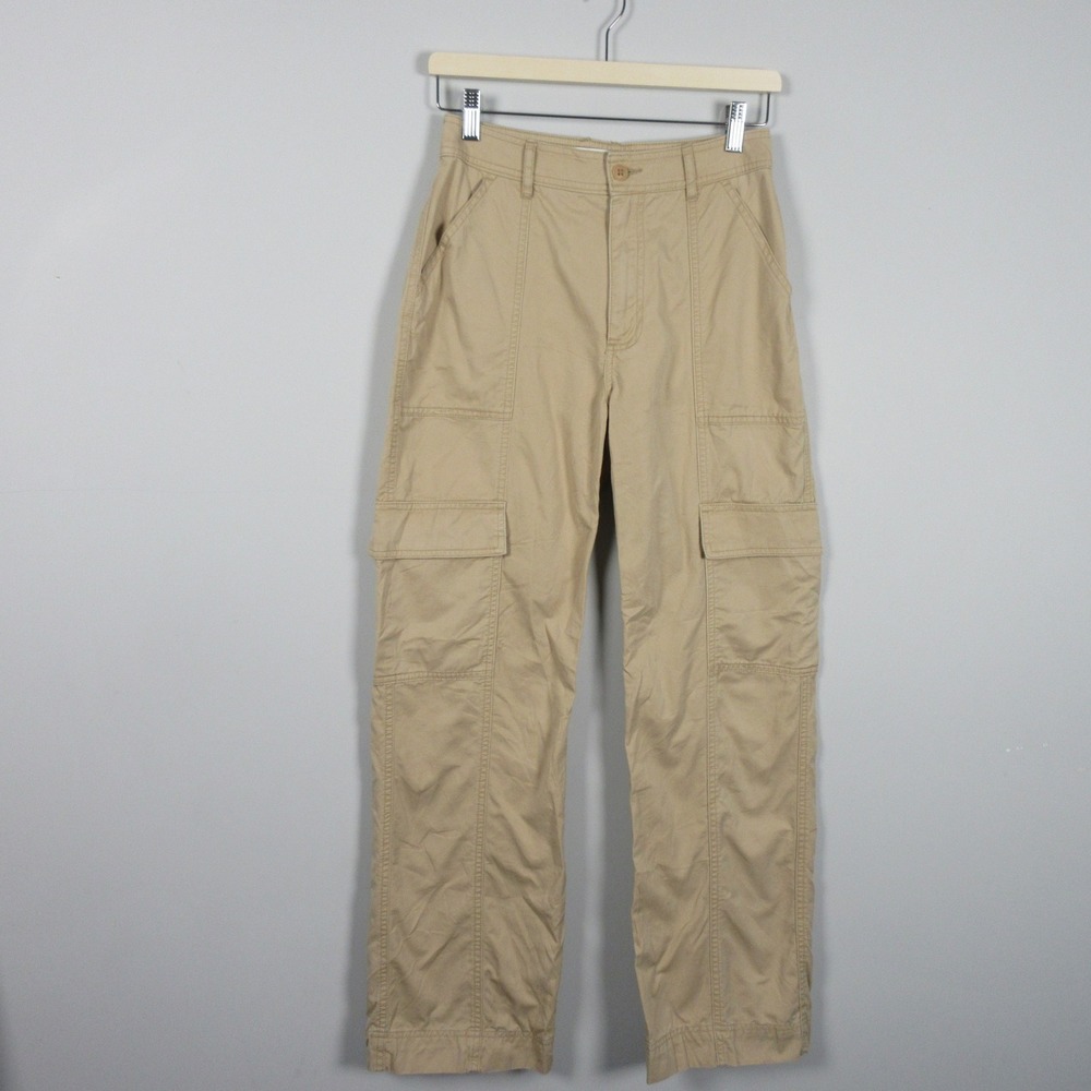 Abercrombie & Fitch Wide leg Cargo Pants Women Size 27 / 4 Casual Utility Pocket